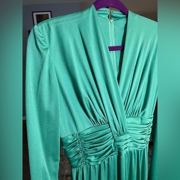 VINTAGE Lilli Diamond California Green Dress Medium - Picture 4 of 10
